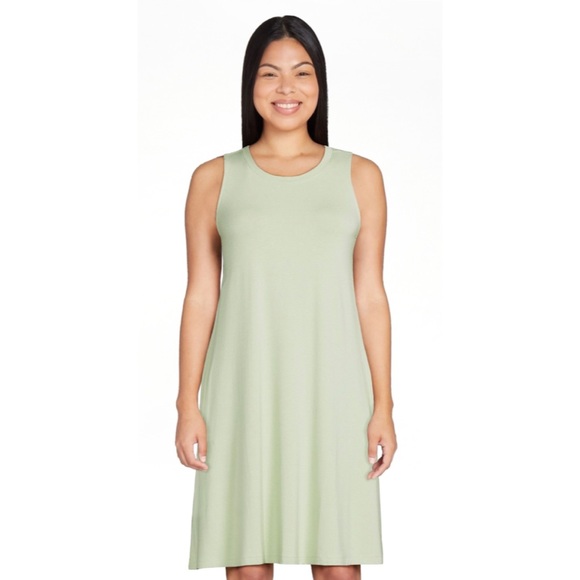 Time and Tru Women's Sleeveless light green Knit Dress sz: M - Picture 2 of 6